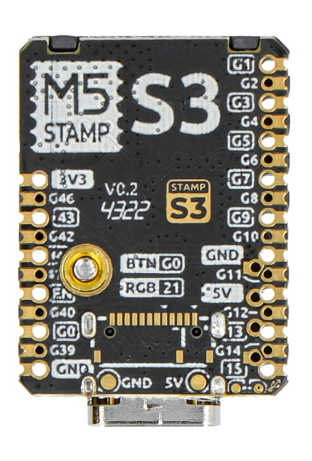 M5Stamp ESP32S3 - Entwicklungsmodul mit WiFi-Kommunikation - M5Stack S007