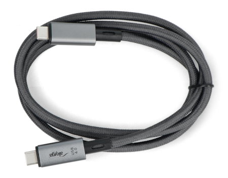 Das Kabel verfügt über zwei USB C 4.0-Anschlüsse