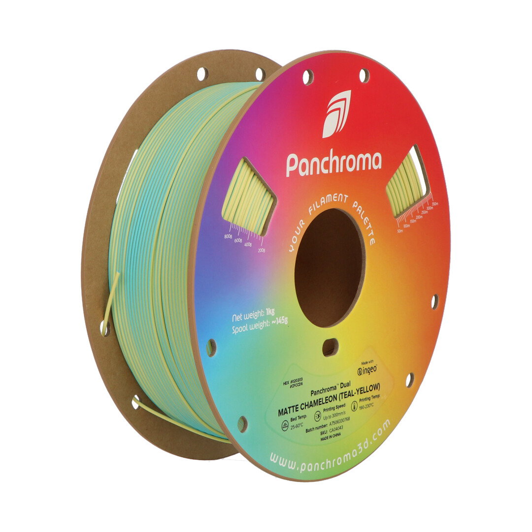 Polymaker Panchroma PLA Dual Chameleon 1.75mm 1kg Filament - Teal-Yellow