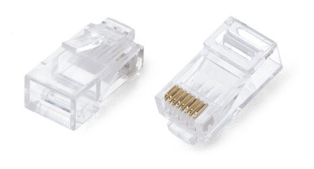Wtyk sieciowy RJ45 kat. 6 na przewód  - 10 szt.