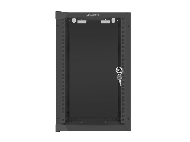 Szafa instalacyjna rack wisząca - 10'' 9U 280 x 310 mm - czarna - Lanberg WF10-2309-10B