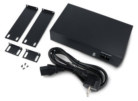 Switch do szaf serwerowych 10'' / 19'' - 16 portów 1000 Mbps - Lanberg RSGE-16