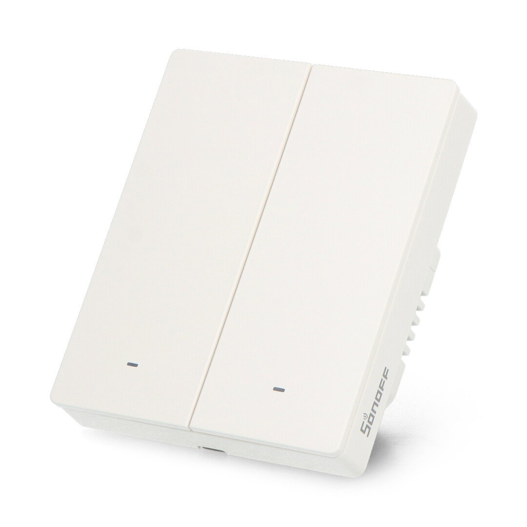 Sonoff M5-2C-80W - inteligentny włącznik ścienny WiFi / Matter - 2-kanałowy - biały