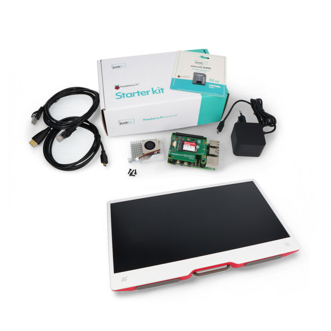 justPi Pro Kit - Raspberry Pi 5 WiFi 8 GB RAM + SSD + Monitor + 32 GB microSD + Zubehör