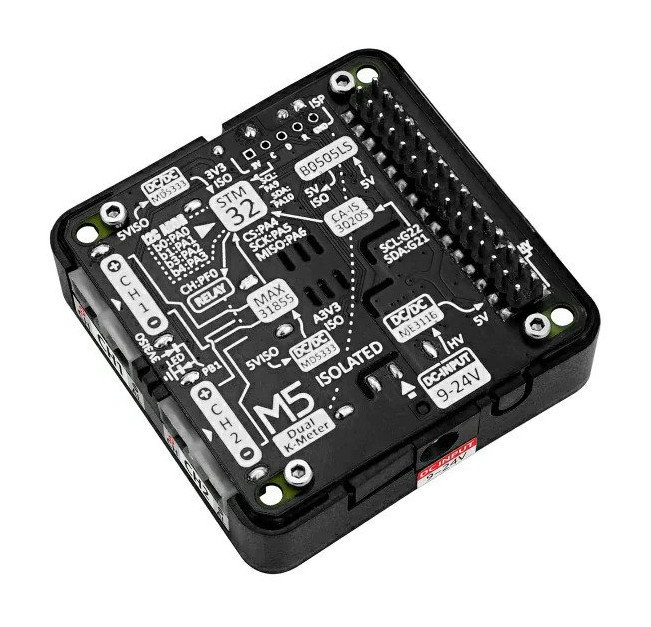 Dual Kmeter 13.2 MAX31855 - Zweikanal-Temperaturmessmodul - für Thermoelemente vom Typ K - M5Stack M127