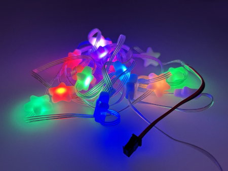 NeoPixel Star Shape Pixel Strand - pasek LED RGB 20 x 5050 w kształcie gwiazdek - cyfrowy, adresowany - 5 V - Adafruit 5982