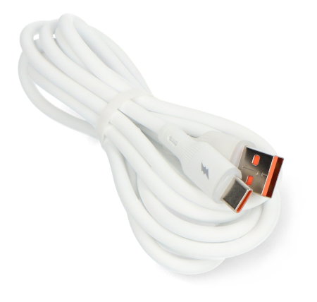 Przewód USB A - USB C 2.0 z podświetleniem - silikonowy - 1,8 m - Akyga AK-USB-60