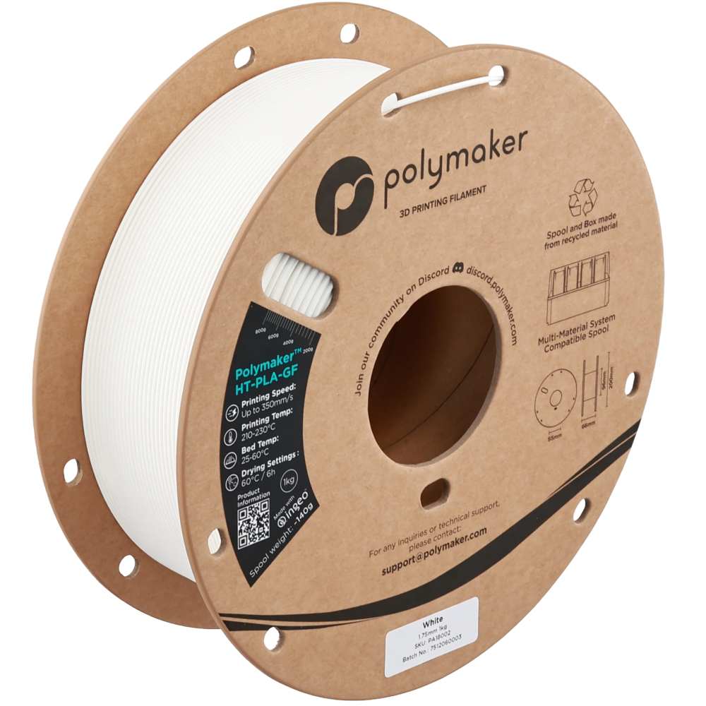 Filament Polymaker HT-PLA-GF 1,75 mm 1 kg - Weiß