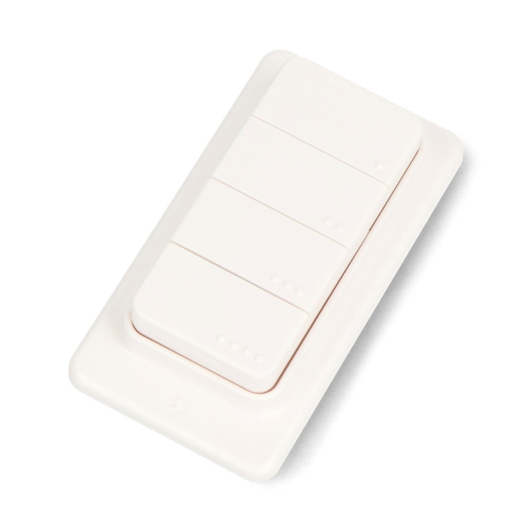 Shelly BLU RC Button 4 ZB - Fernbedienung mit Szenen- und Aktionsaktivierung - 4 Tasten - Bluetooth/ZigBee - weiß