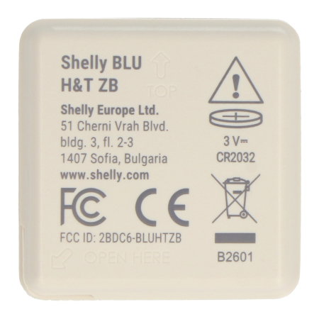 Shelly BLU H&T ZB – Bluetooth/ZigBee Temperatur- und Feuchtigkeitssensor – Beige
