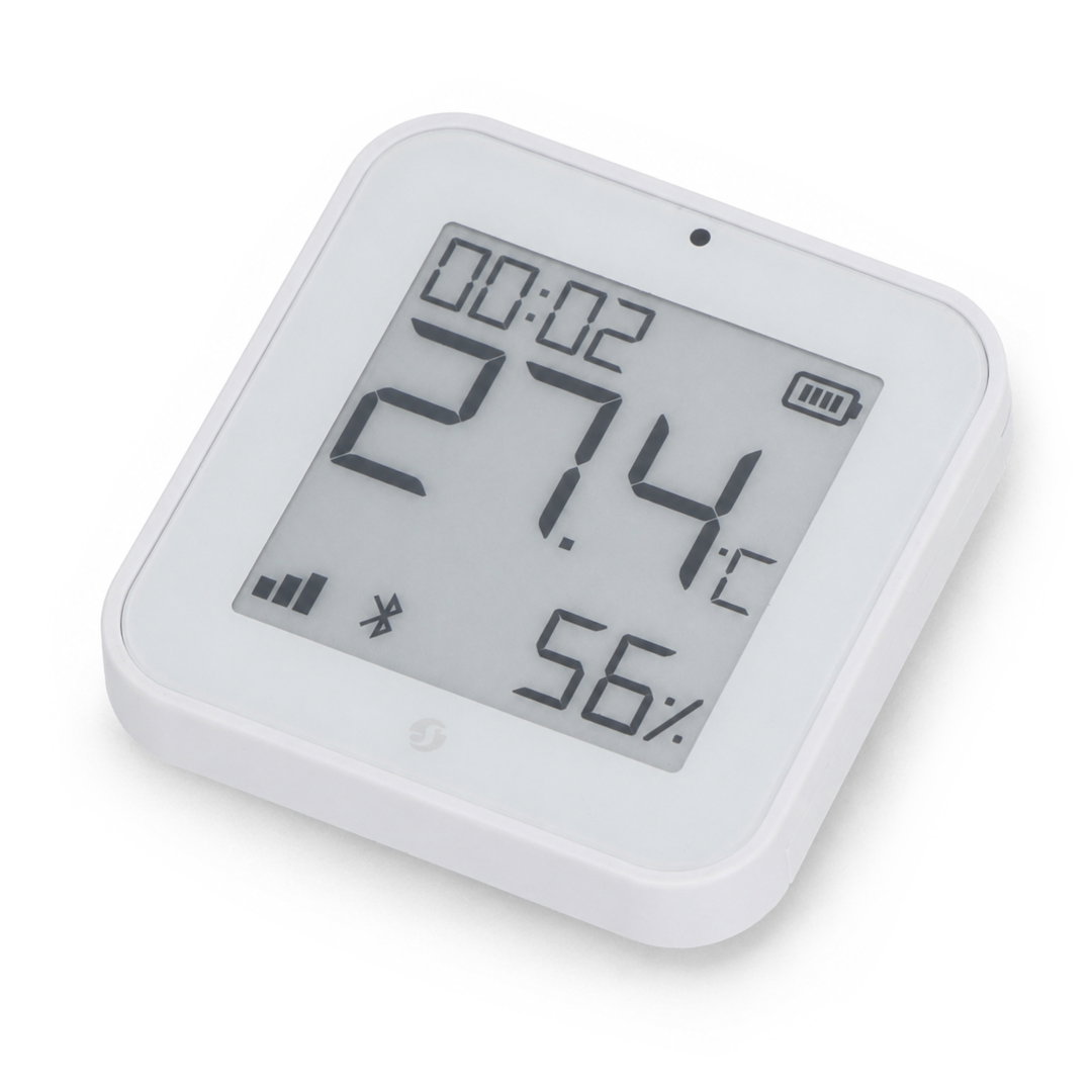 Shelly BLU H&T Display ZB - Bluetooth/ZigBee Temperatur- und Feuchtigkeitssensor mit Display - weiß